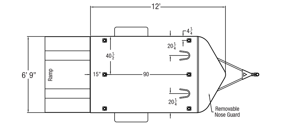 Sundowner MC12 Utility Trailer Floorplan